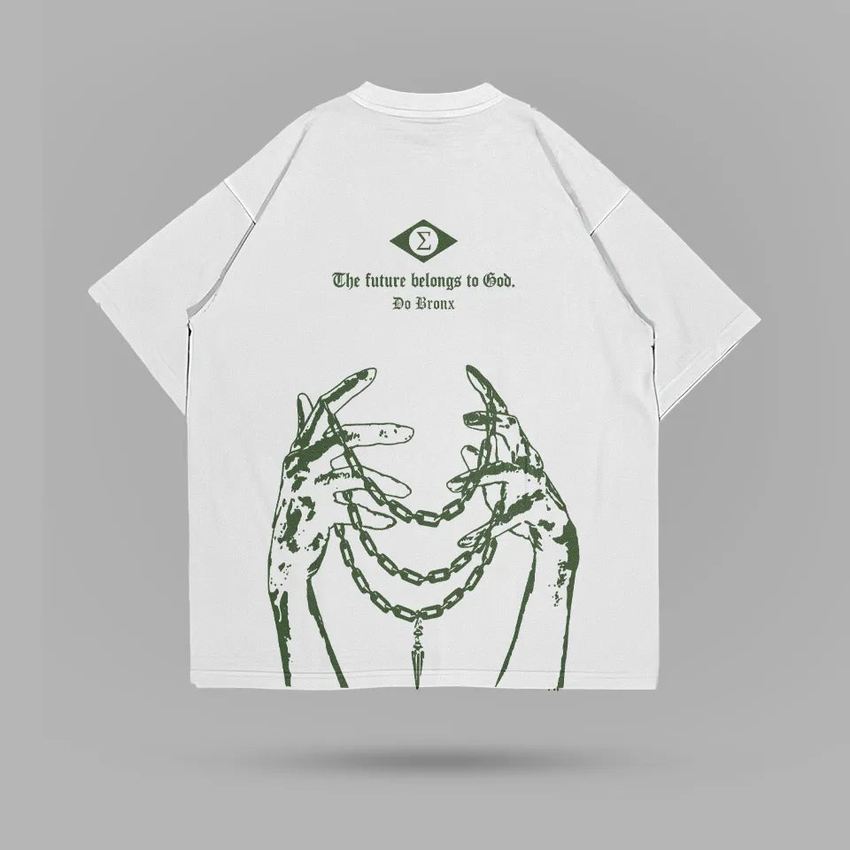 Charles Oliveira Do Bronx Necklace Tişört – ön görünüm