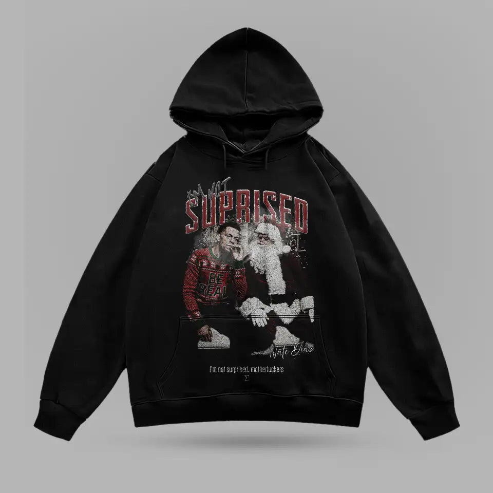 Nate Diaz Im Not Suprised Santa Oversize Hoodie – ön görünüm