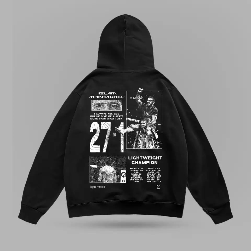 Islam Makhachev Lightweight Champ Oversize Hoodie – ön görünüm