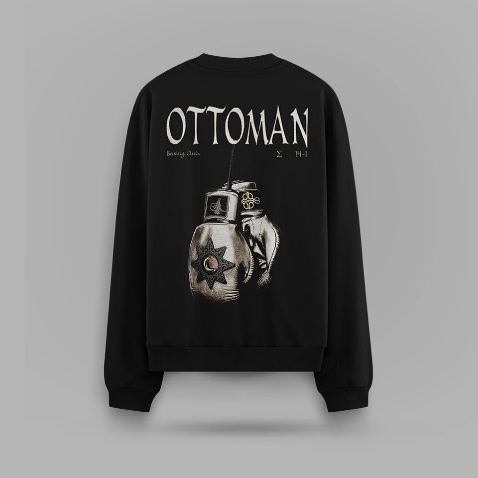 Ibo Aslan Ottoman Boxing Club Oversize Sweatshirt – arka görünüm