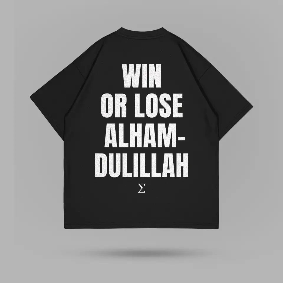 Win Or Lose Alhamdulillah Tişört – ön görünüm