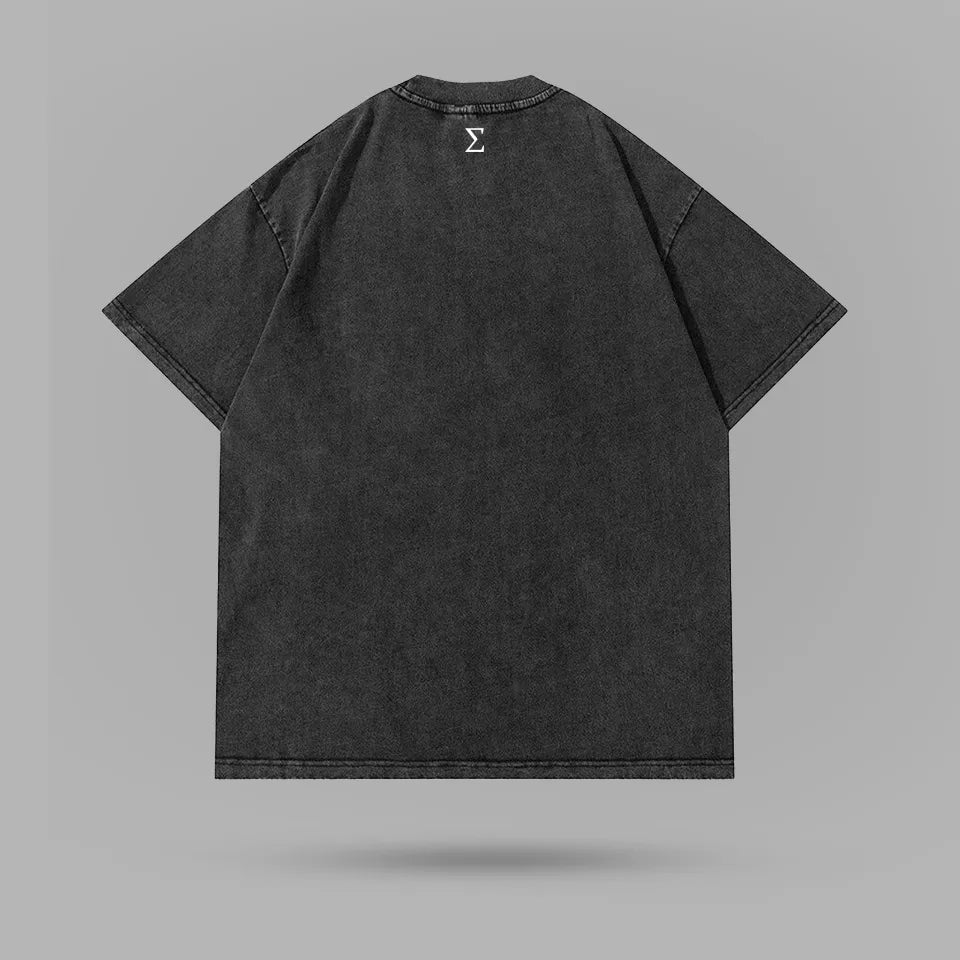 Charles Oliveira Illuminado Bootleg Washed Oversize Tshirt – ön görünüm 2
