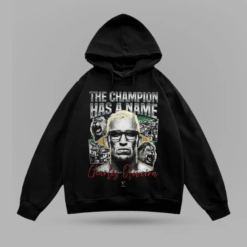Charles Oliveira King Of The Favela Hoodie – ön görünüm