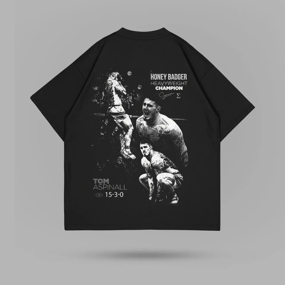 Tom Aspinall Honey Badger Tshirt – ön görünüm