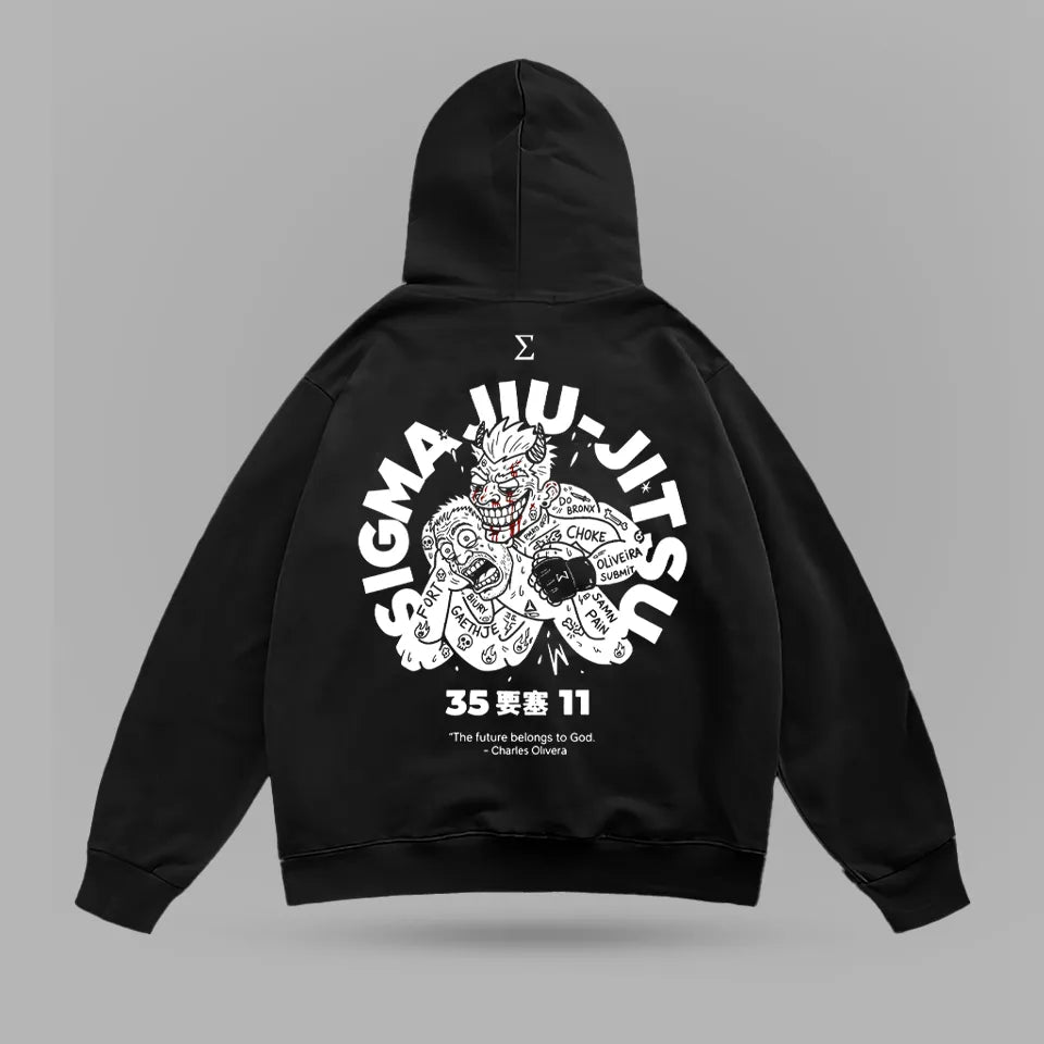 Charles Oliveira Jiu Jıtsu Oversize Hoodie – arka görünüm