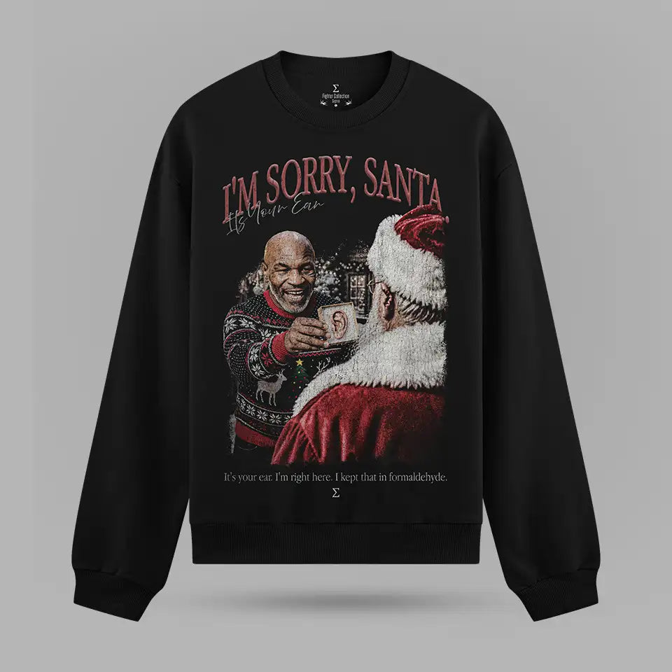 Mike Tyson Its Your Ear Santa Oversize Sweatshirt – ön görünüm