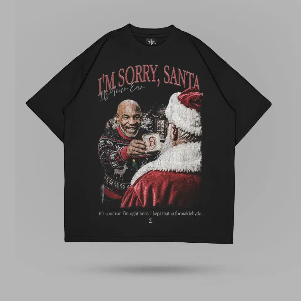 Mike Tyson Its Your Ear Santa Tshirt – ön görünüm