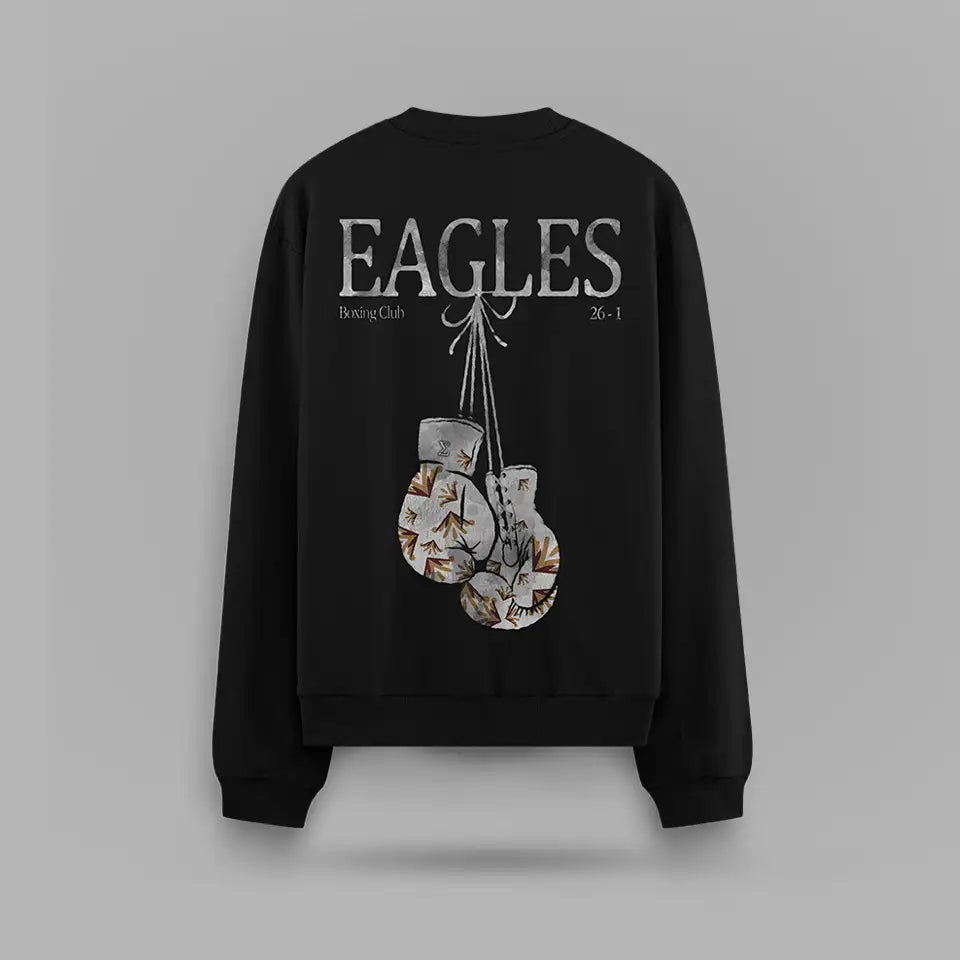 Eagles Boxing Club Oversize Sweatshirt – arka görünüm