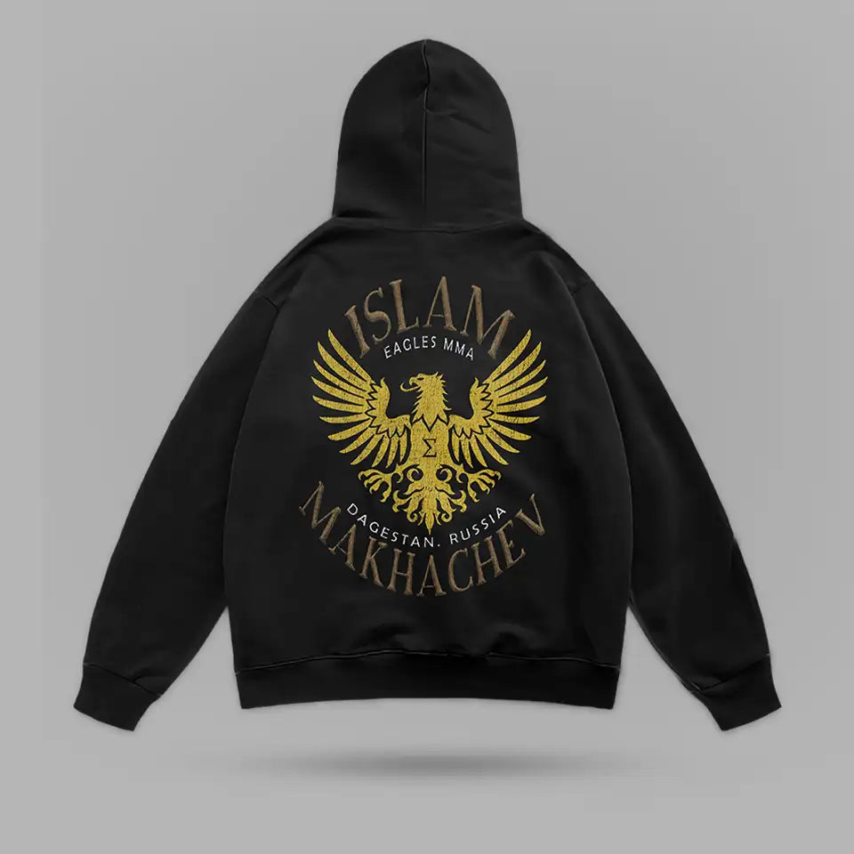 Islam Makhachev Eagles MMA Dagestan Oversize Hoodie – arka görünüm