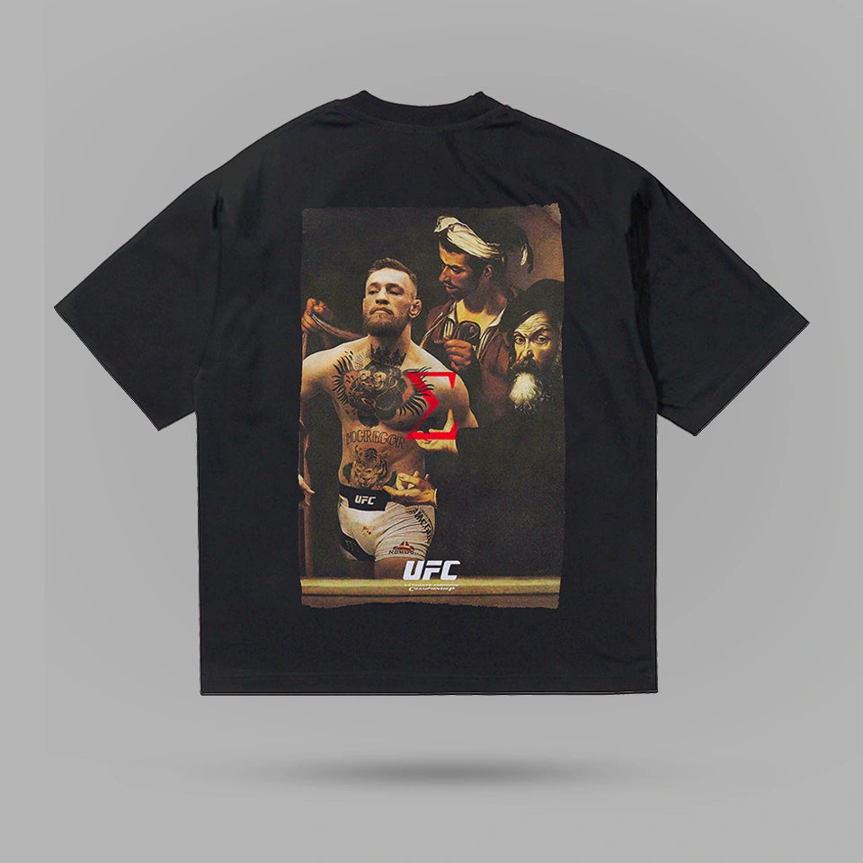 Conor McGregor Sanatsal Oversize Tişört – arka görünüm