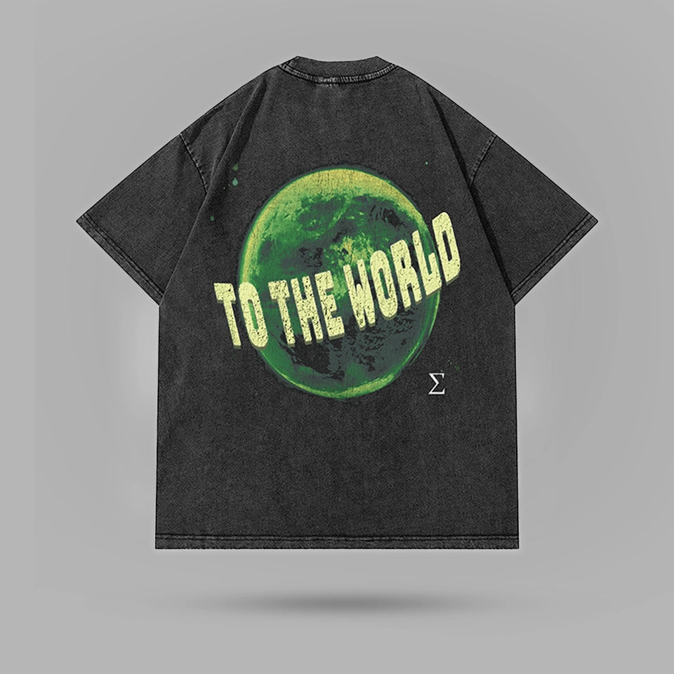 Charles Oliveira From Favela To The World Washed Oversize Tişört – arka görünüm