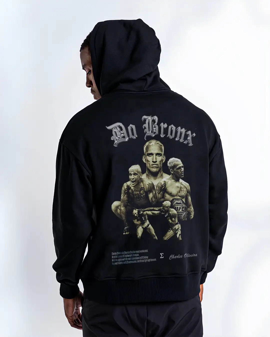 Charles Oliveira Do Bronx Street OVERSİZE Hoodie – model üzerinde