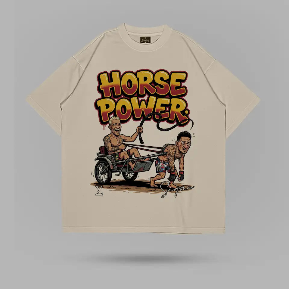 Charles Do Bronx Oliveira Horse Power Chariot T-shirt – arka görünüm