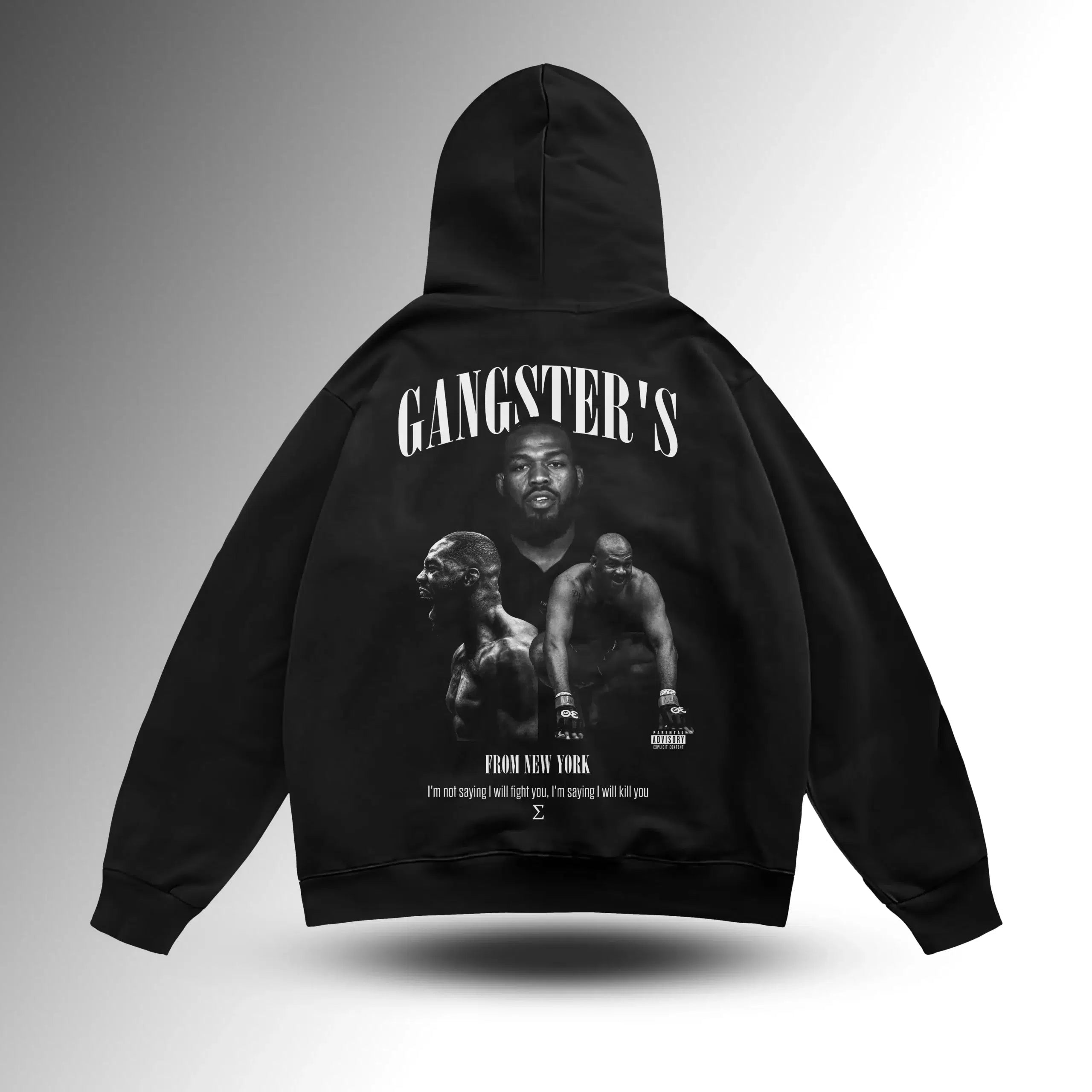 GANGSTERS Jon Jones Oversize Hoodie – arka görünüm