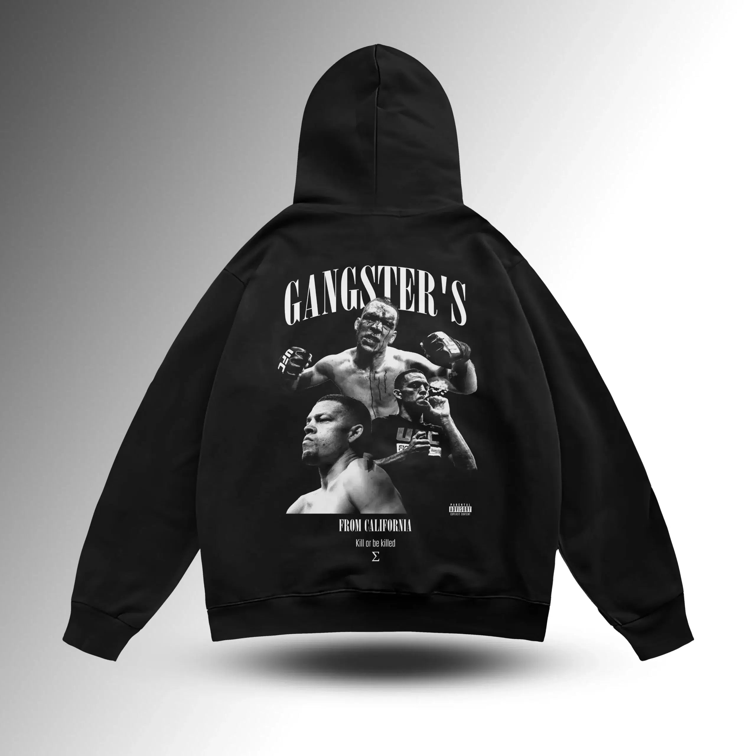 GANGSTERS Nate Diaz Oversize Hoodie – arka görünüm