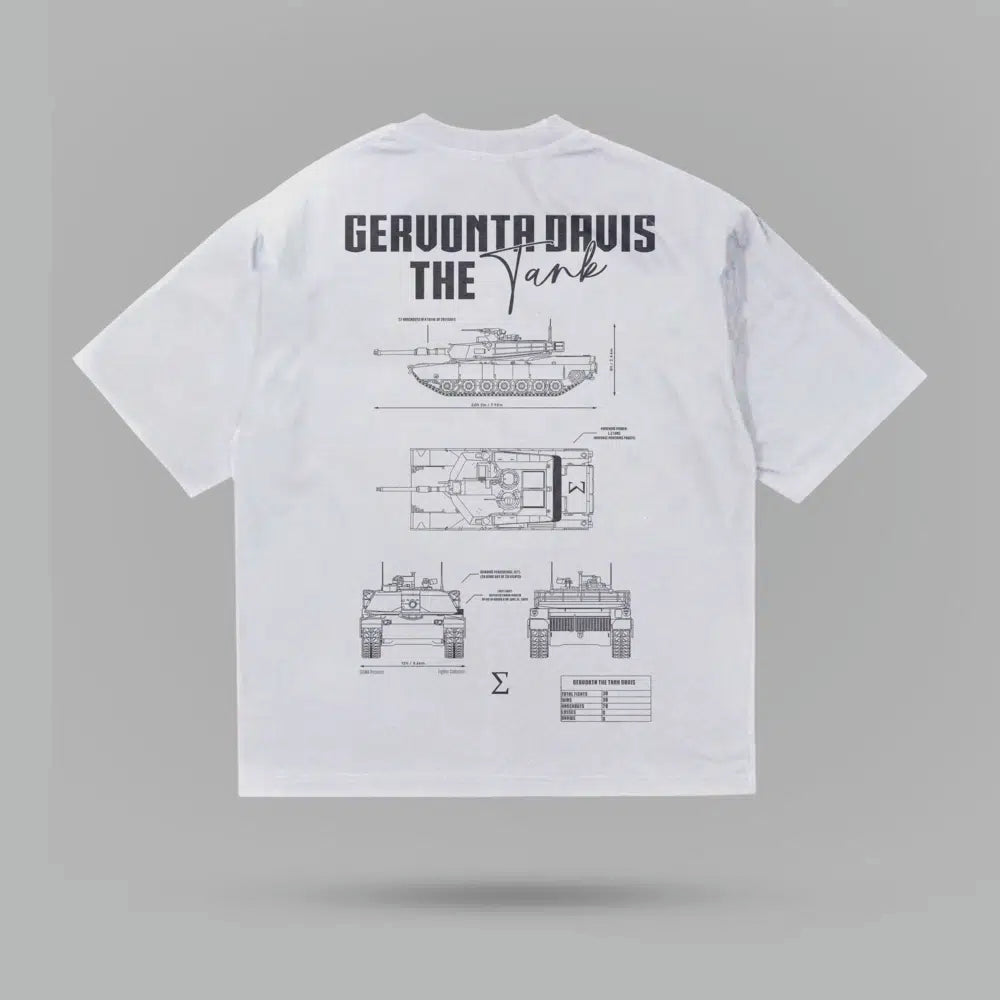 Gervonta Davis In Tank We Trust Beyaz Oversize Tshirt – arka görünüm