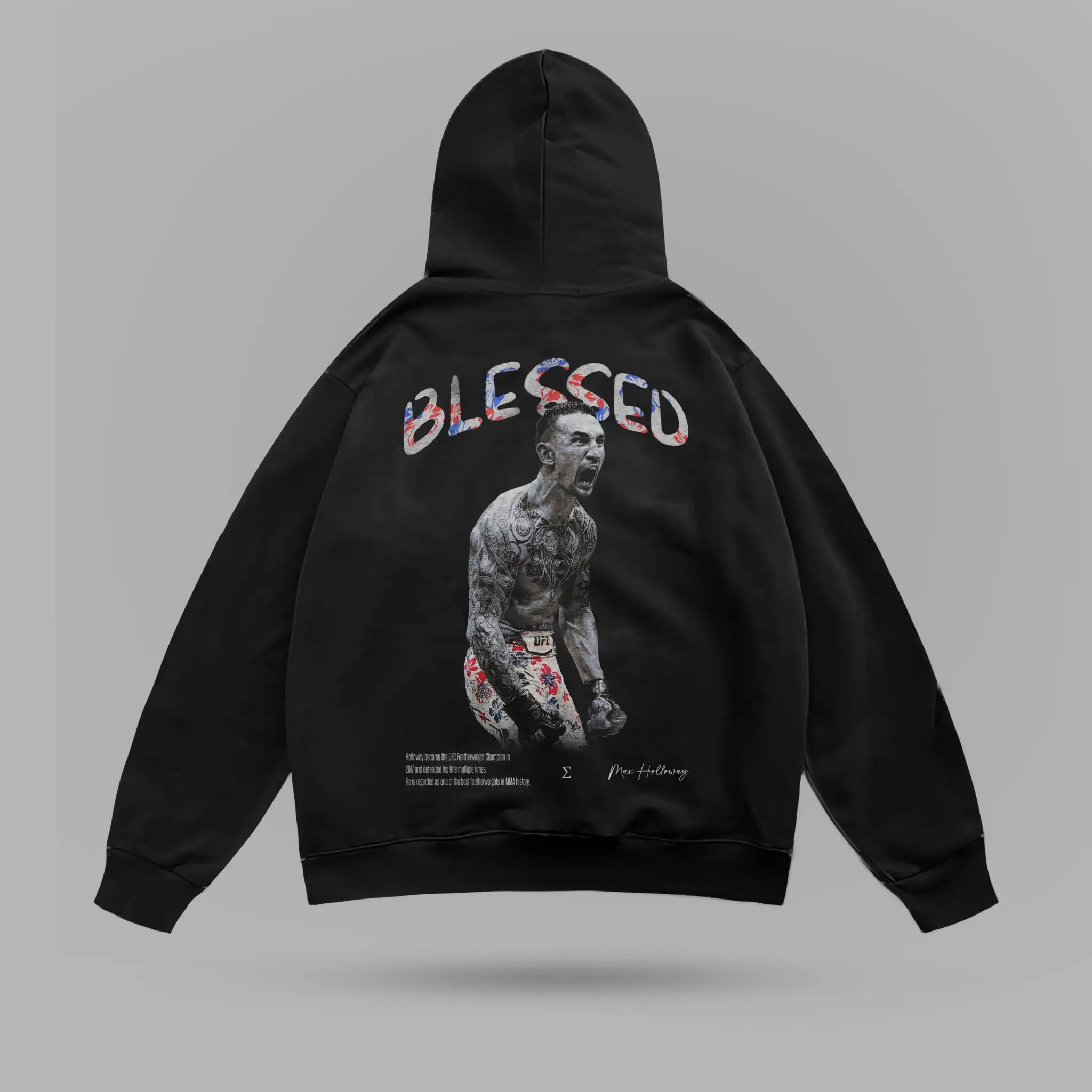 Max Holloway Blessed Oversize Hoodie – arka görünüm