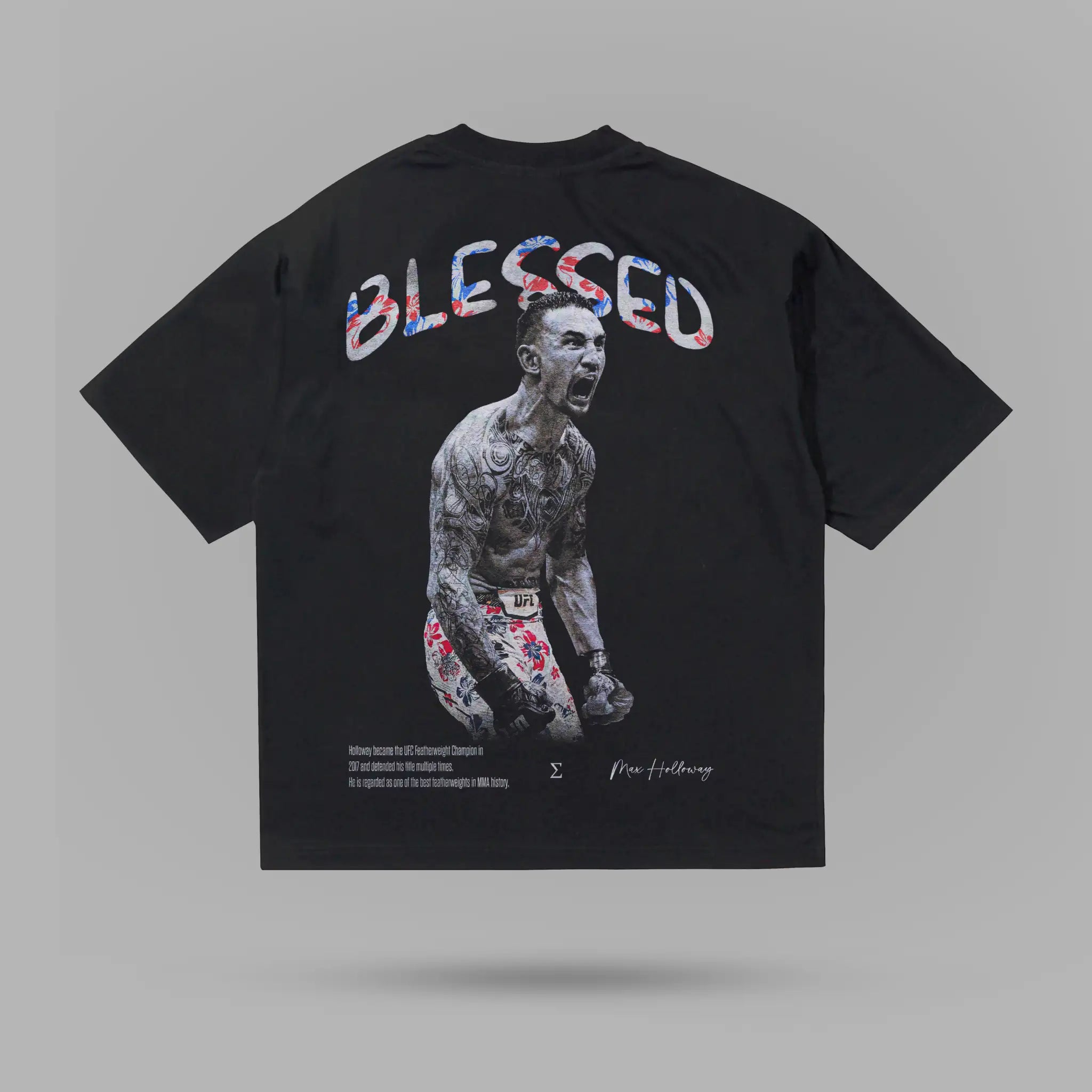 Max Holloway Blessed Oversize Tişört – arka görünüm