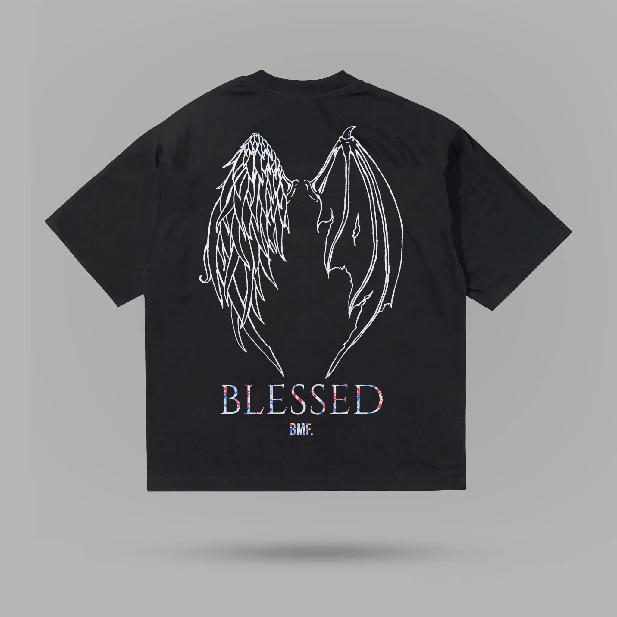 Max Holloway Blessed Wings Oversize Tişört – arka görünüm