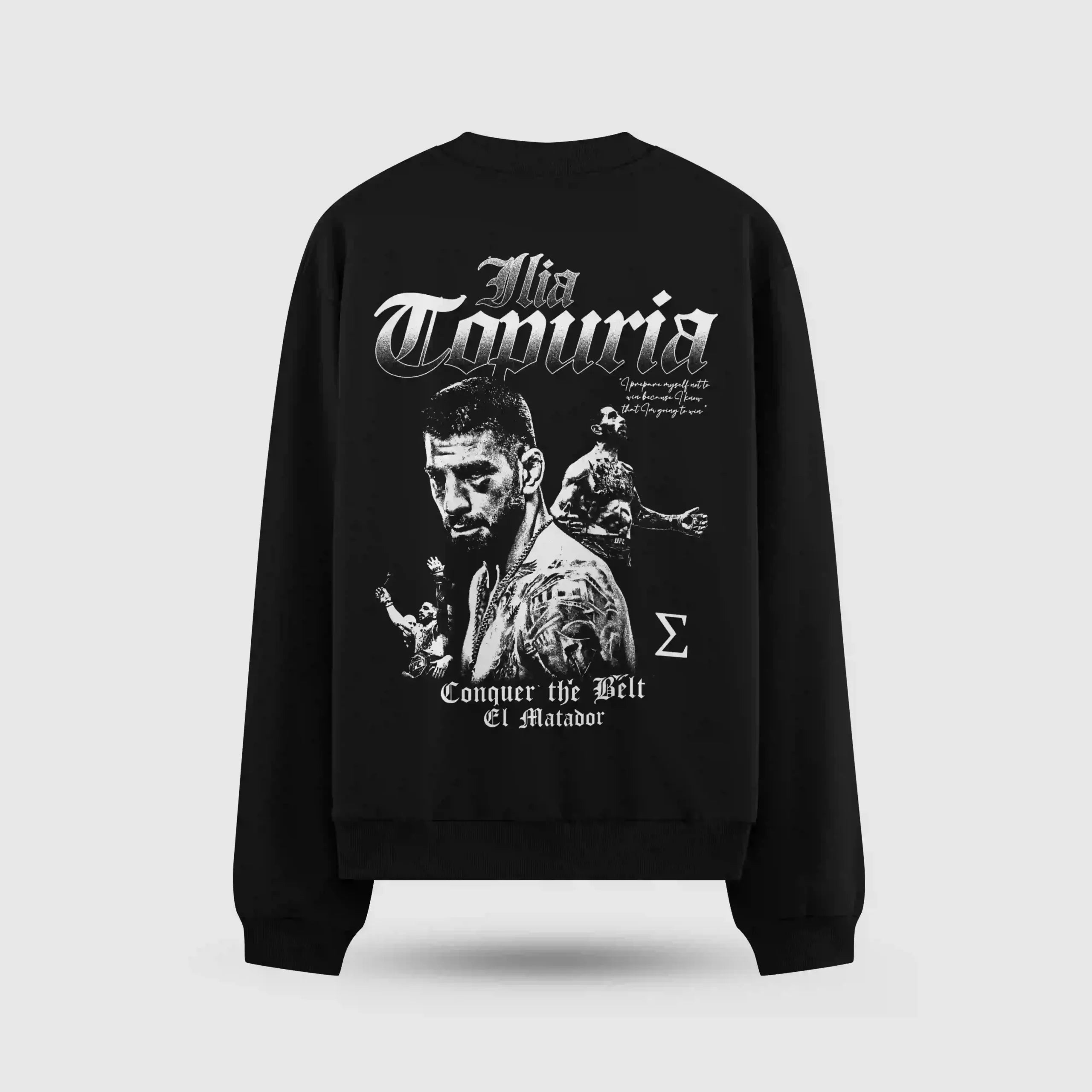 Ilia Topuria Conquer The Belt Oversize Sweatshirt – arka görünüm