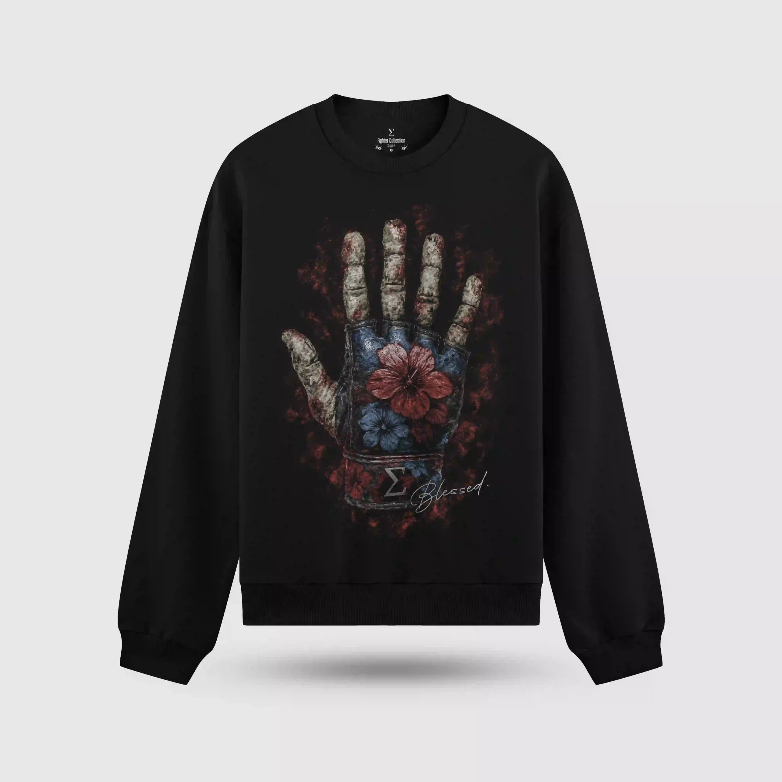 Max Holloway Blessed Hands Oversize Sweatshirt – arka görünüm
