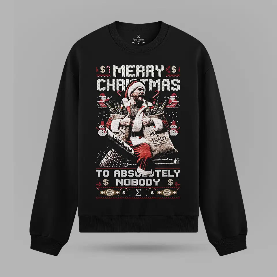 Conor Mcgregor Merry Christmas Oversize Sweatshirt – arka görünüm