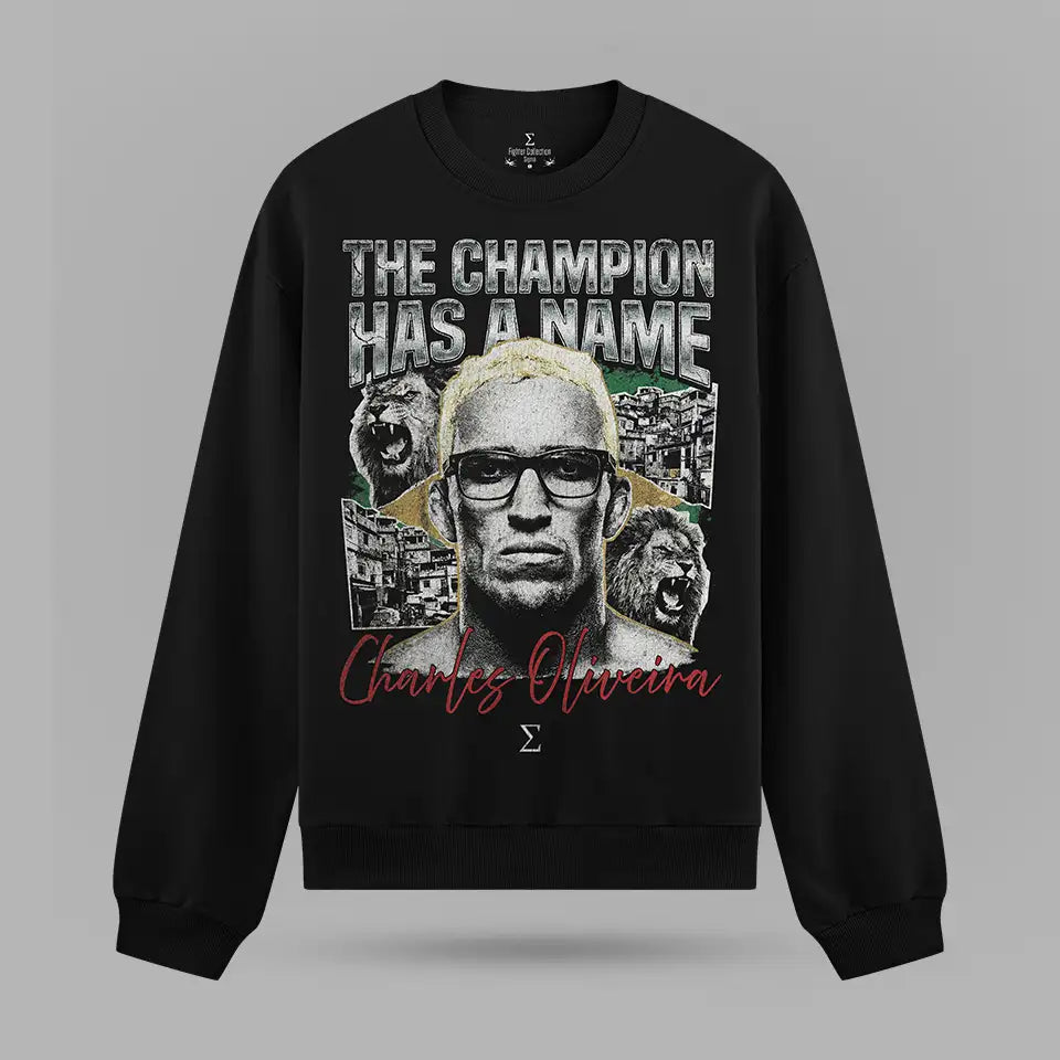 Charles Oliveira King Of The Favela Sweatshirt – ön görünüm