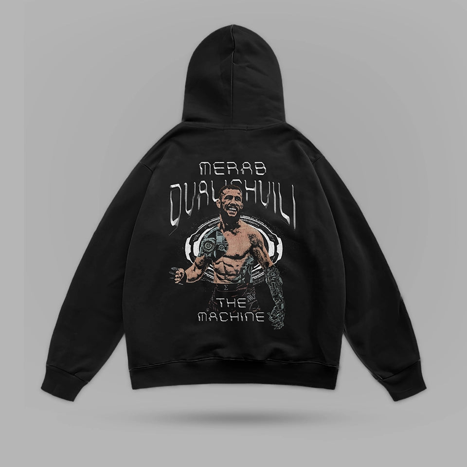 Merab Dvalishvili The Machine Oversize Hoodie – arka görünüm