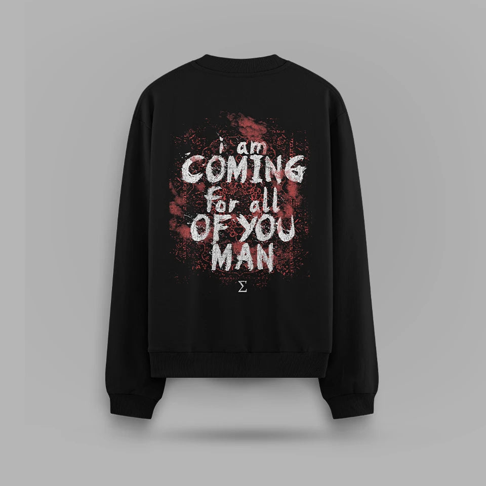 Ibo Aslan Coming For All Oversize Sweatshirt – arka görünüm 2