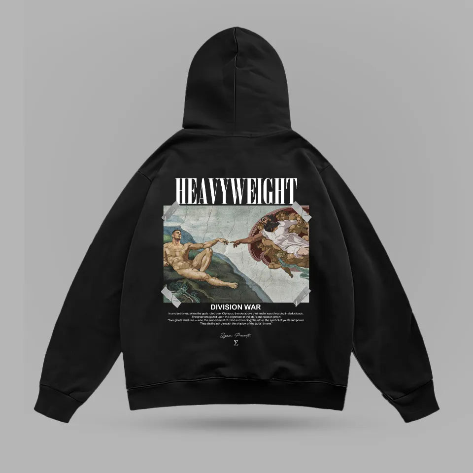 Tom Aspinall - Jon Jones Division War Oversize Hoodie – ön görünüm
