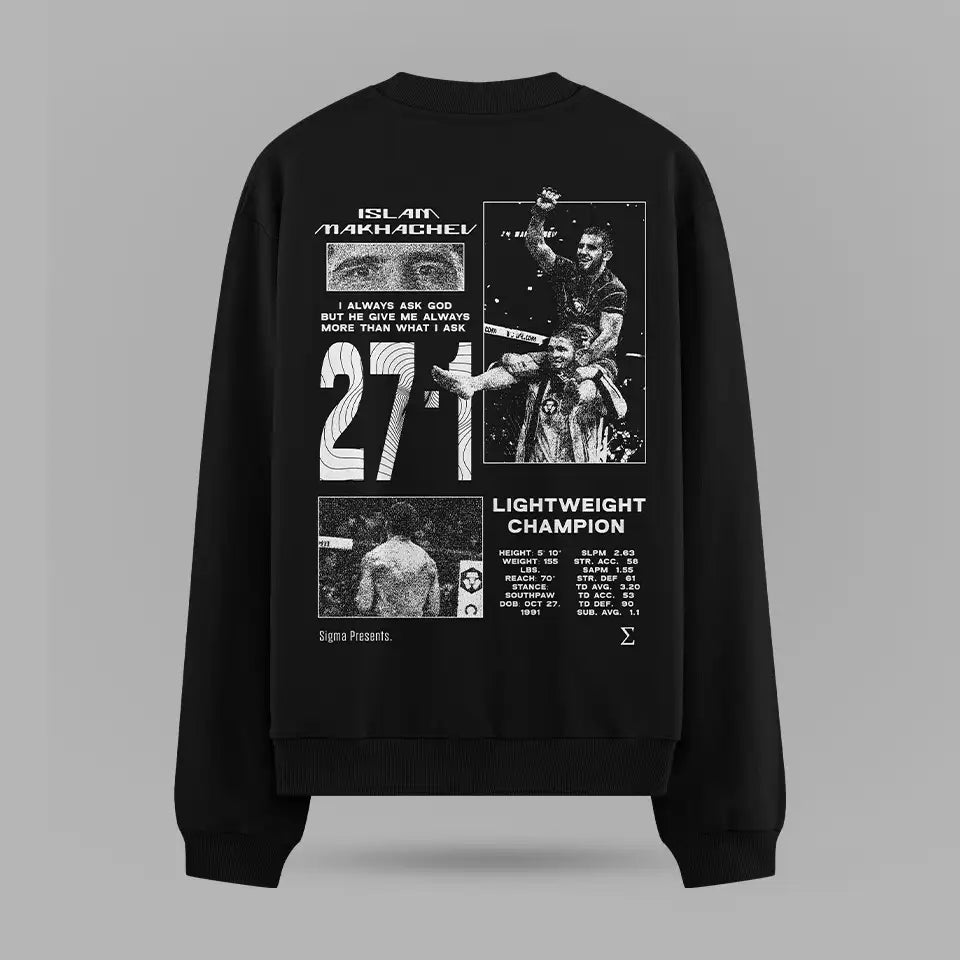Islam Makhachev Lightweight Champ Oversize Sweatshirt – ön görünüm