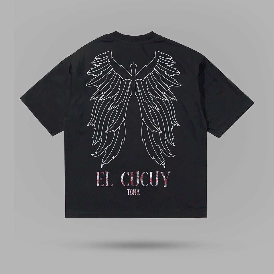 Tony Ferguson El Cucuy Wings Oversize Tişört – arka görünüm