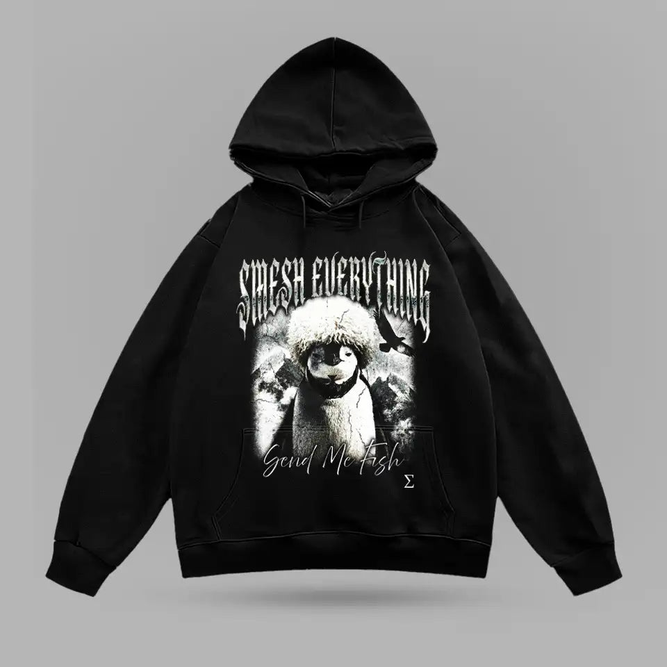 Nihilist Penguin Smesh Everything Oversize Hoodie – ön görünüm