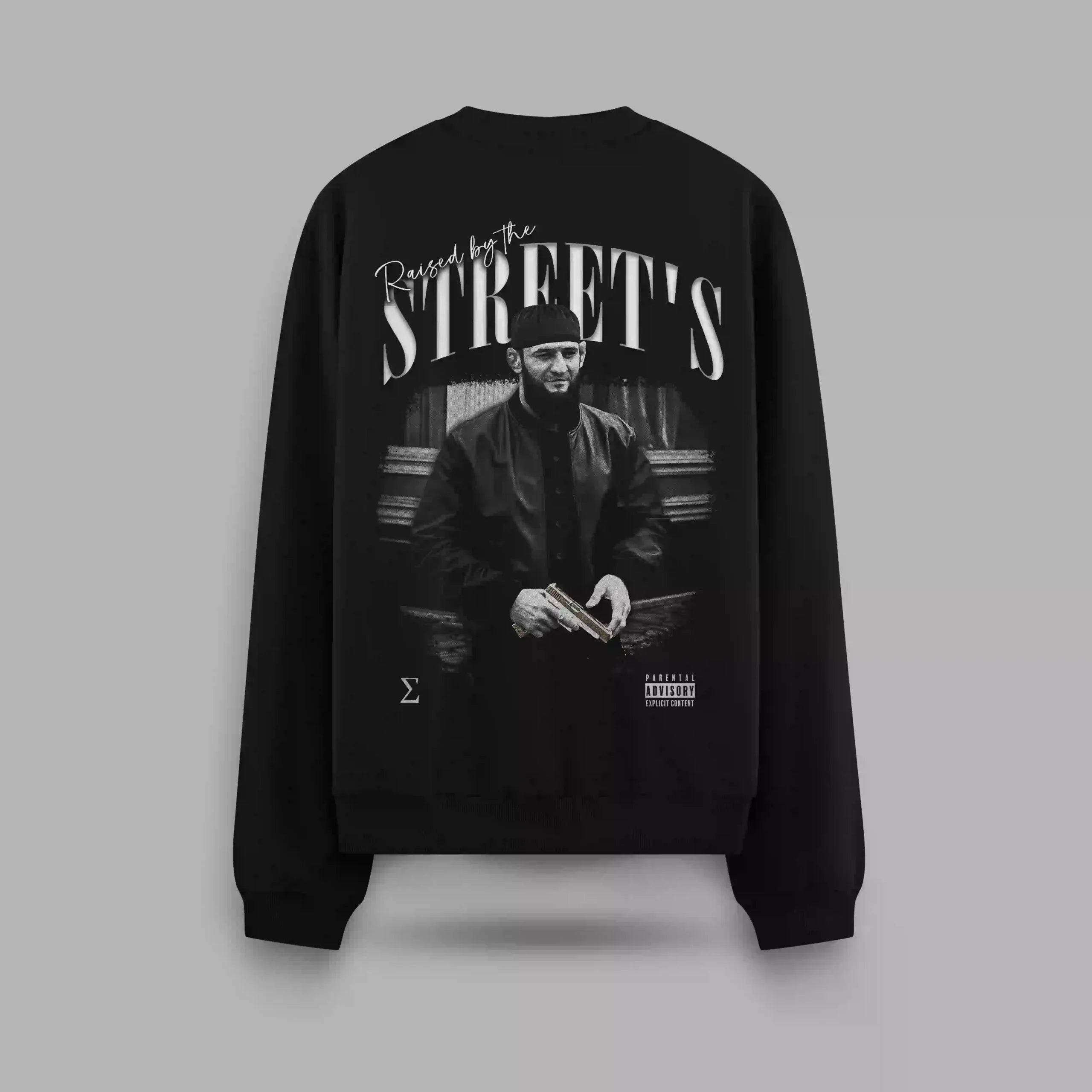 Raised By Streets Khamzat Chimaev Oversize Sweatshirt – arka görünüm