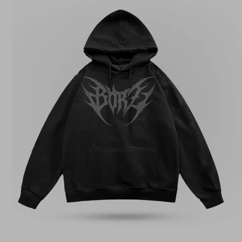 Borz Gothic Oversize Hoodie – ön görünüm
