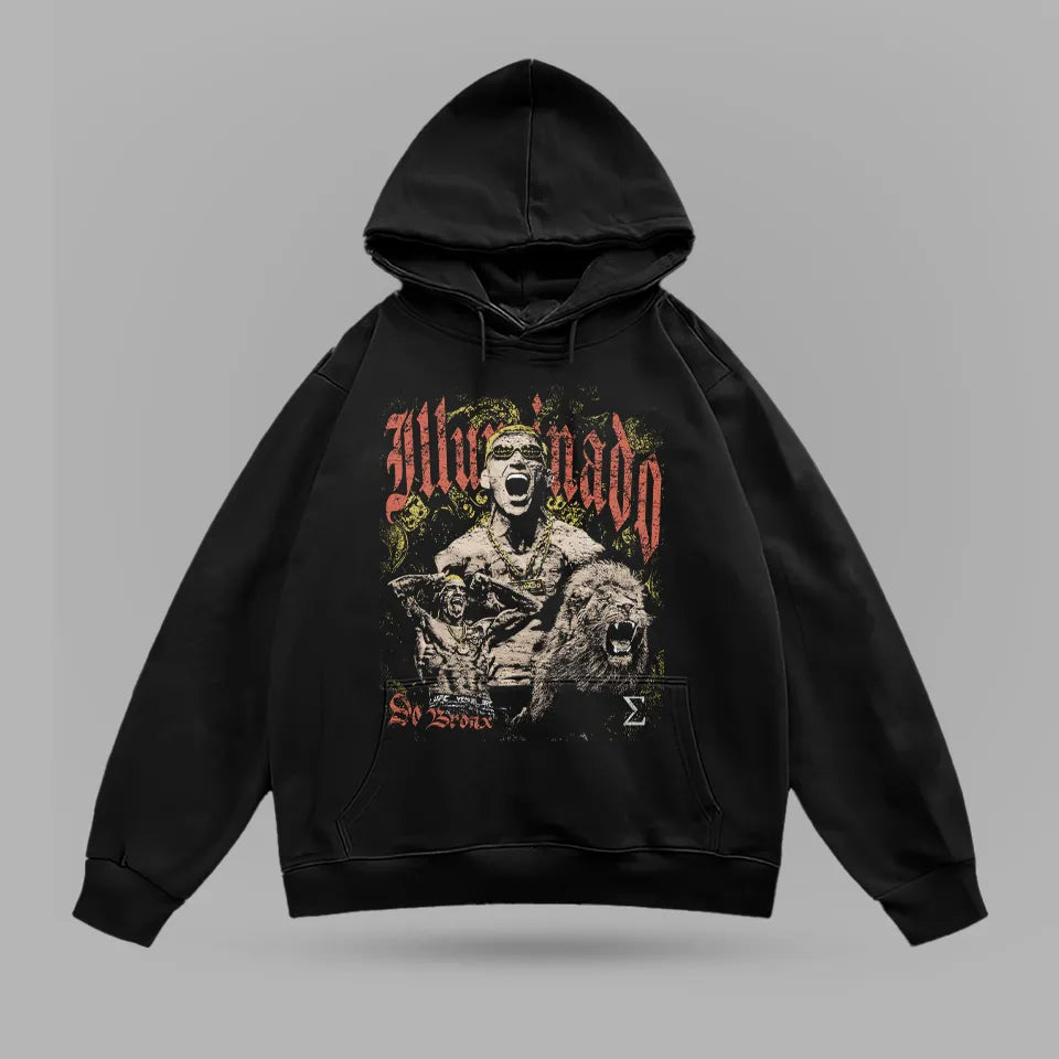 Charles Oliveira Illuminado Bootleg Oversize Hoodie – ön görünüm