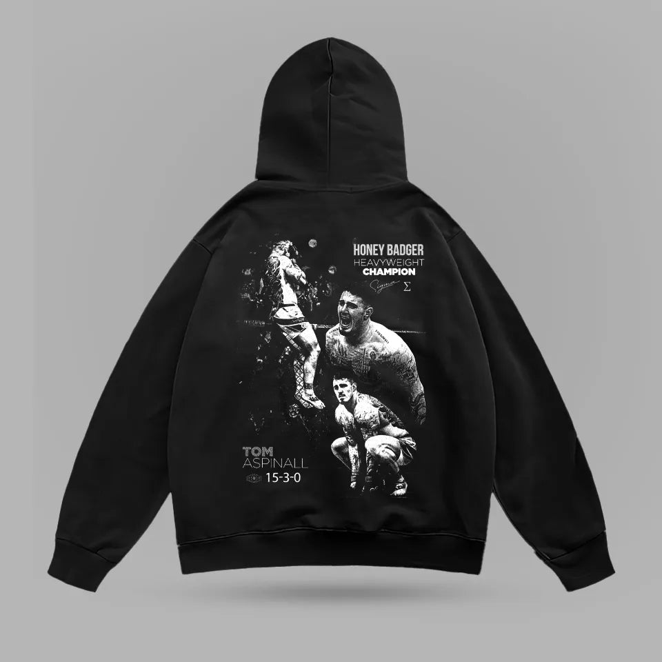 Tom Aspinall Honey Badger Oversize Hoodie – ön görünüm
