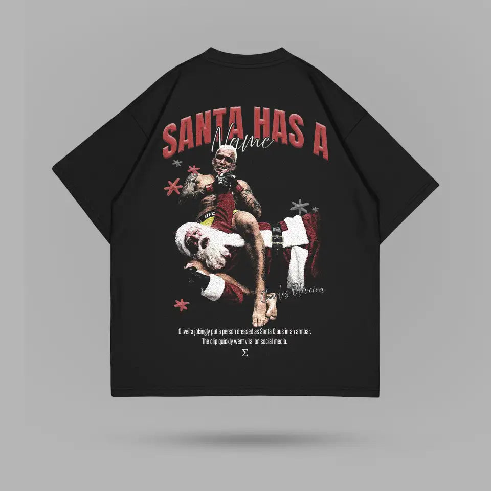 Charles Oliveira Armbar To Santa Tshirt – arka görünüm
