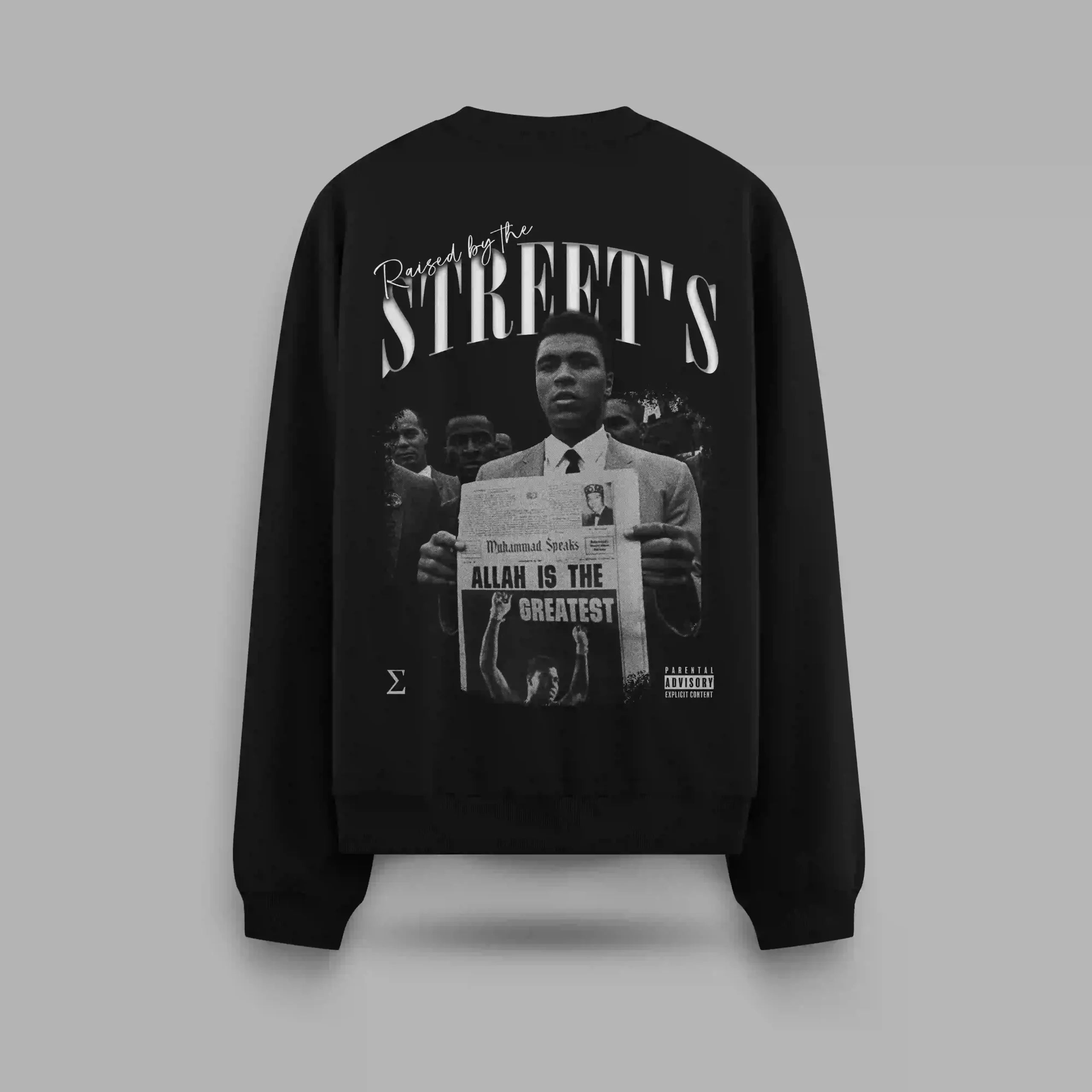 Raised By Streets Muhammad Ali Oversize Sweatshirt – arka görünüm