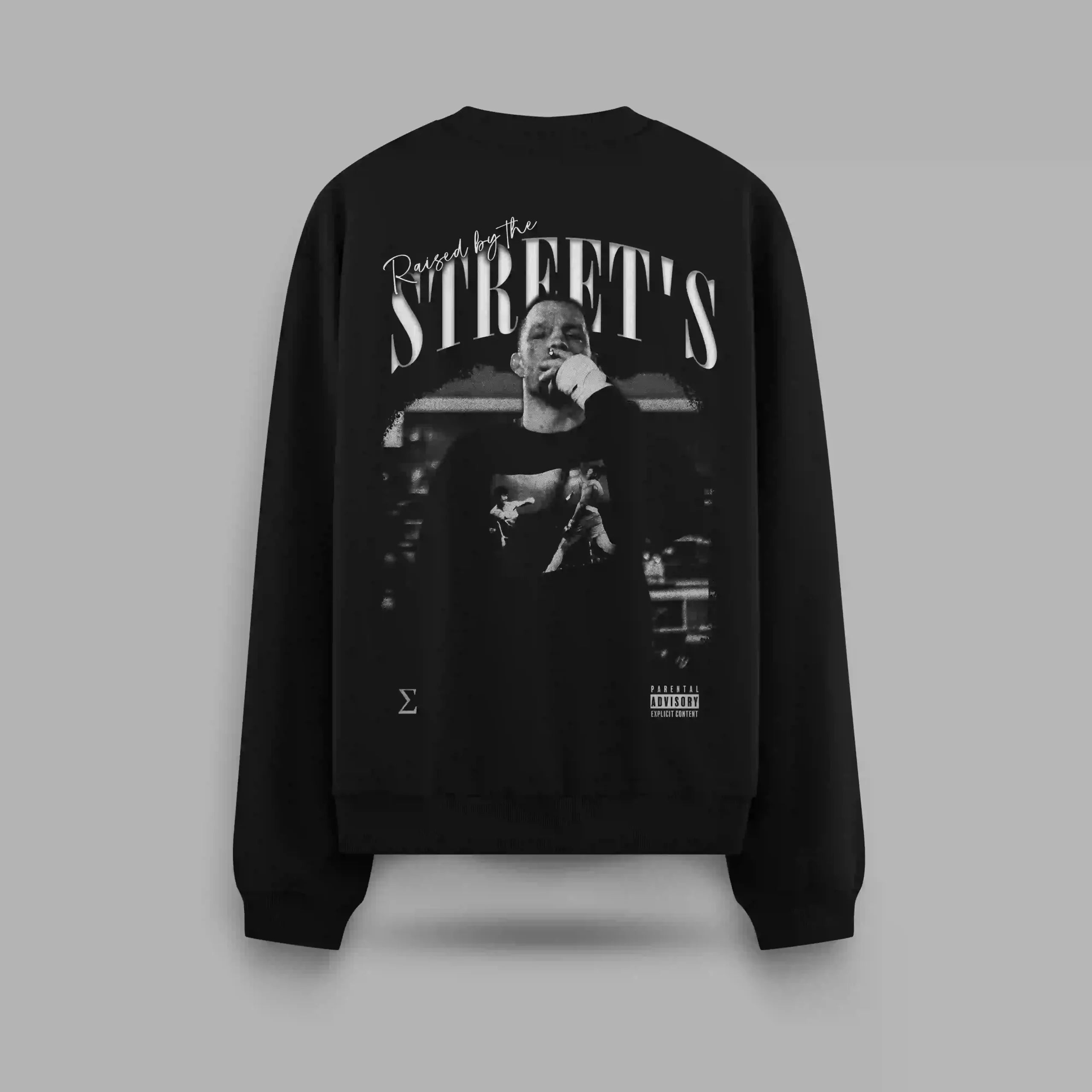 Raised By Streets Nate Diaz Oversize Sweatshirt – arka görünüm
