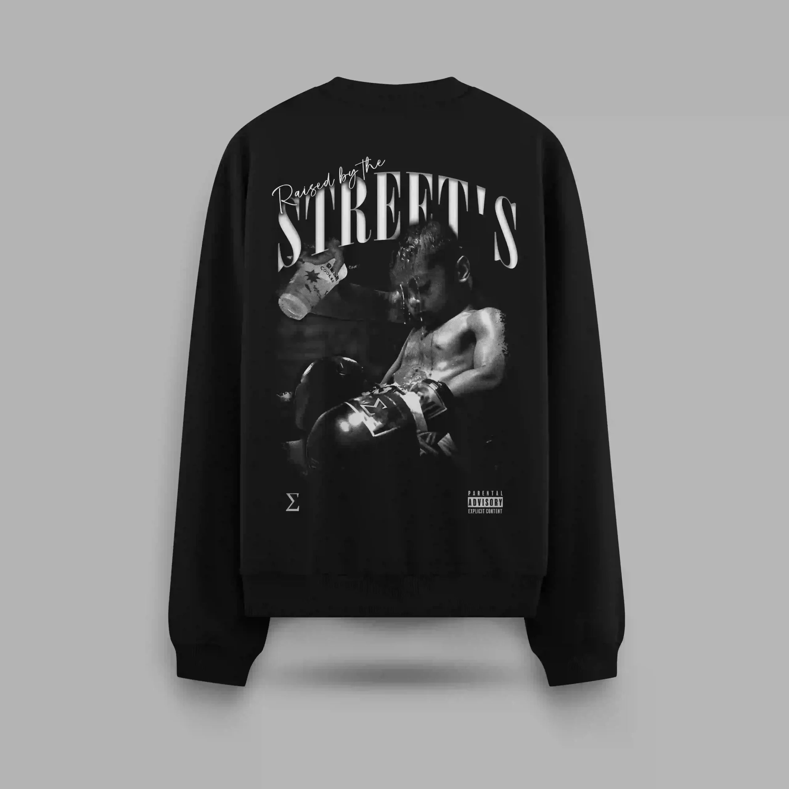 Raised By Streets Sweat And Tears Oversize Sweatshirt – ön görünüm