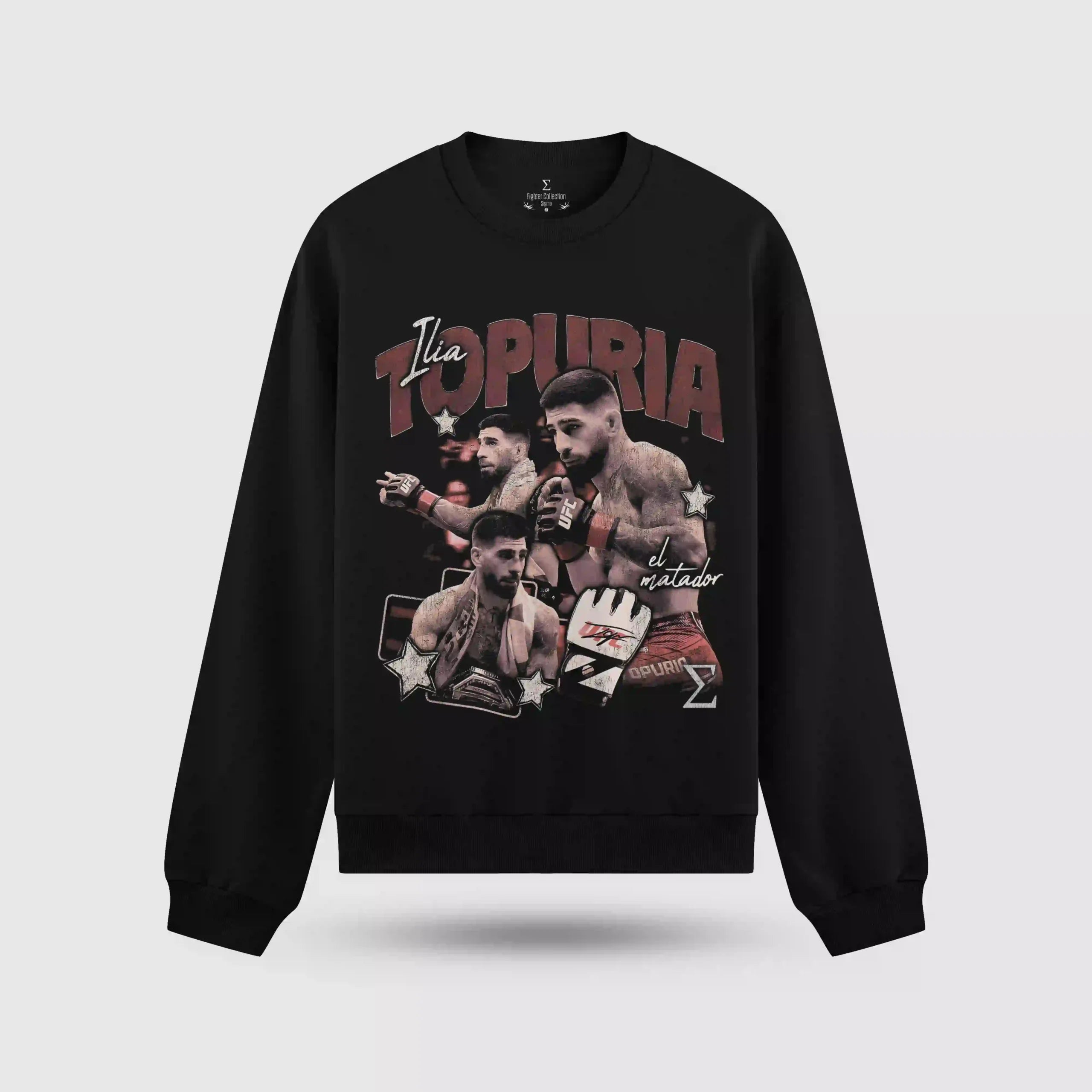 Ilia Topuria Star Bootleg Oversize Sweatshirt – ön görünüm