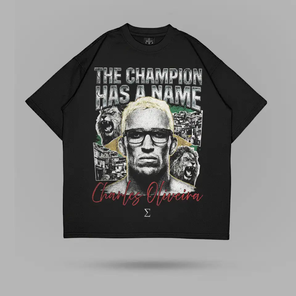 Charles Oliveira King Of The Favela T-shirt – ön görünüm