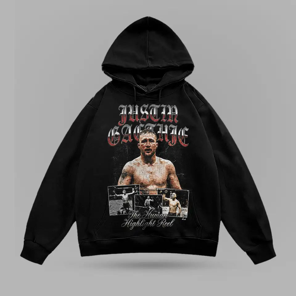Justin Gaethje The Human Highlight Hoodie – ön görünüm