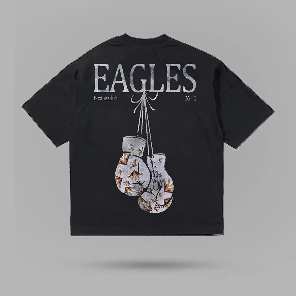 Eagles Boxing Club Oversize Tshirt – arka görünüm