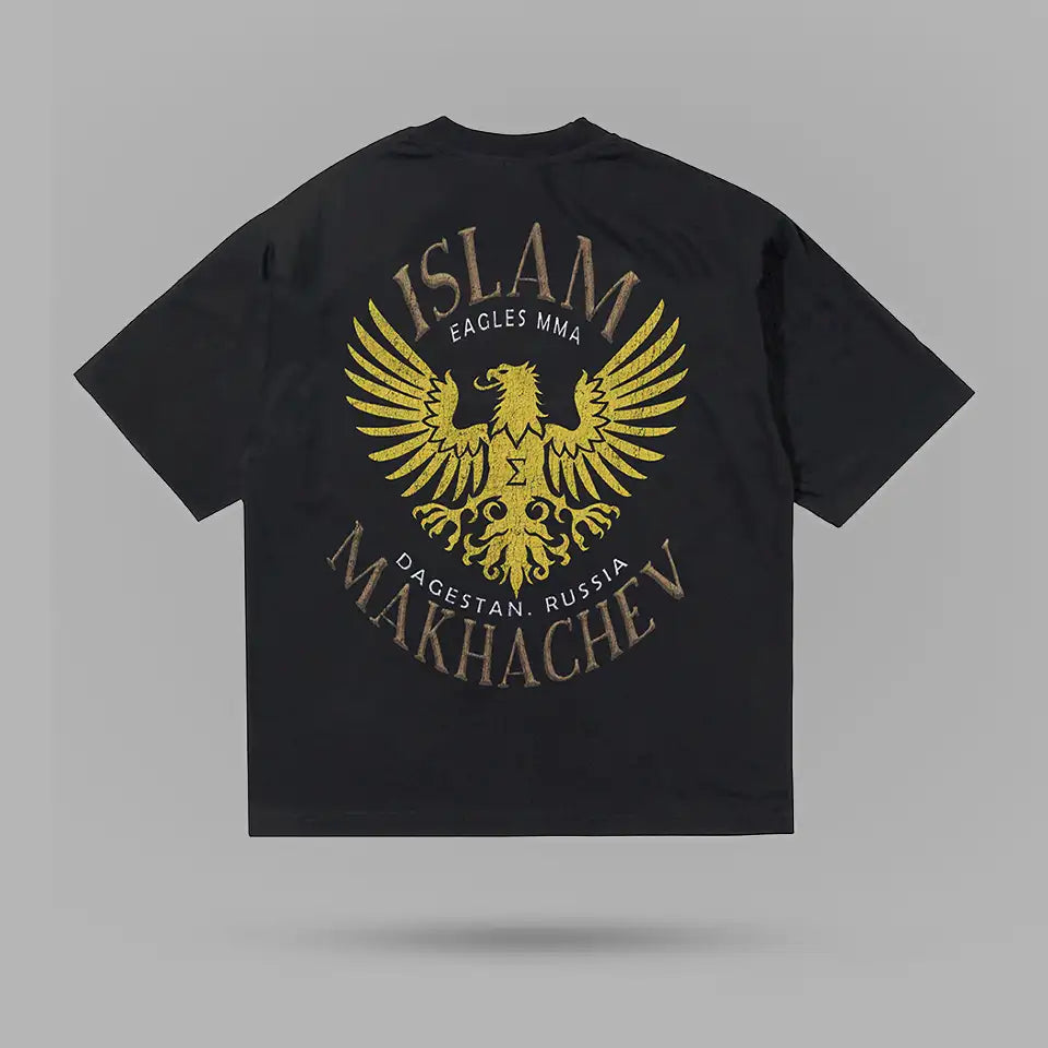 Islam Makhachev Eagles MMA Dagestan Oversize Tişört – arka görünüm