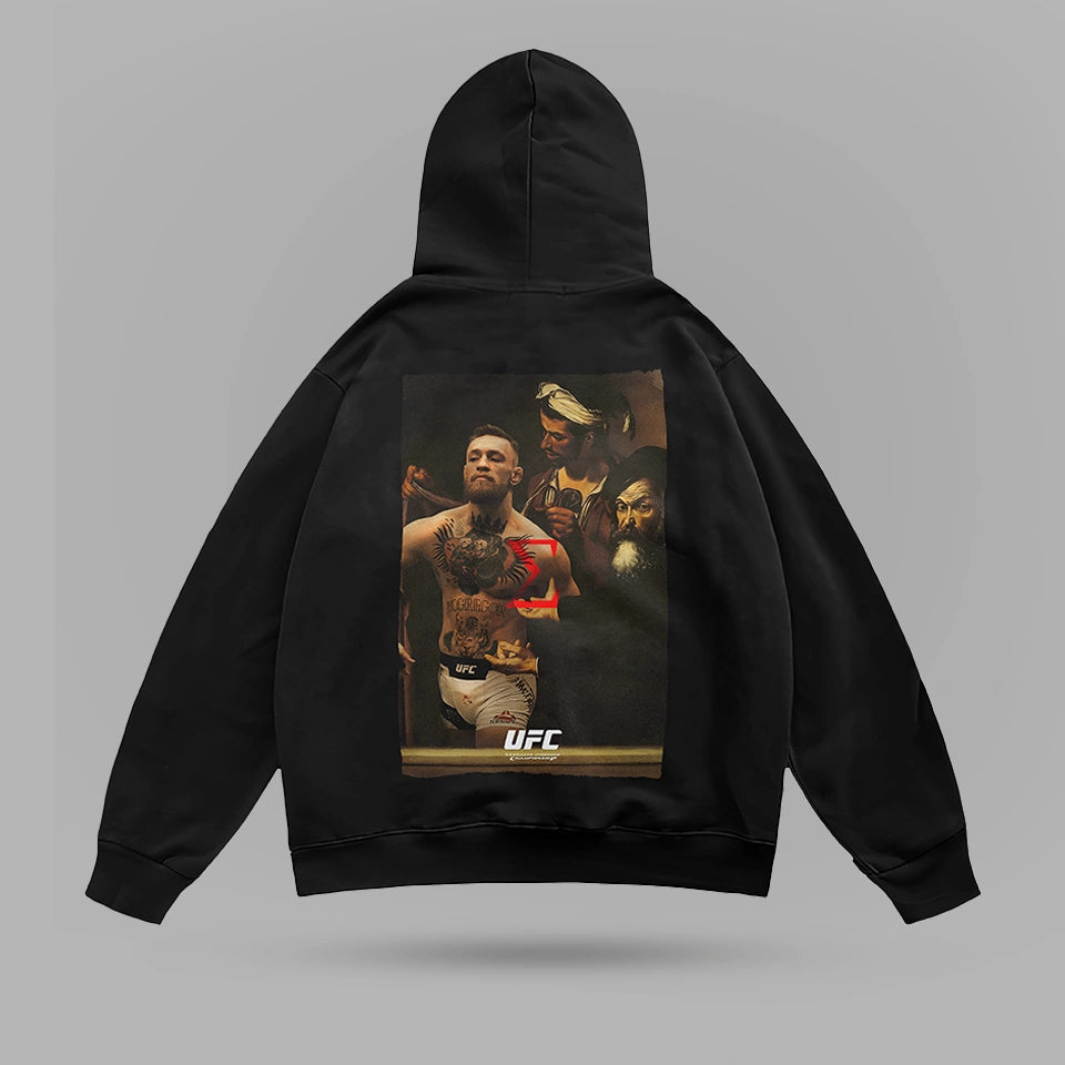 Conor McGregor Sanatsal Oversize Hoodie – arka görünüm