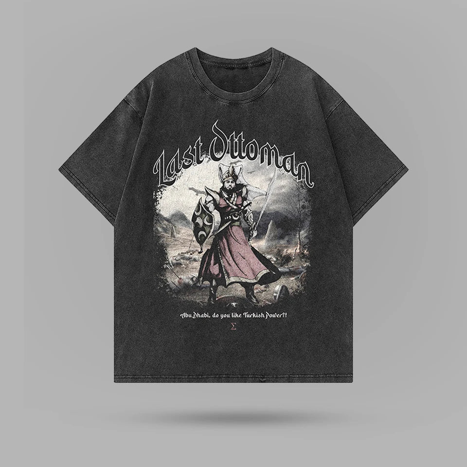 Ibo Aslan Last Ottoman Washed Oversize Tshirt – ön görünüm