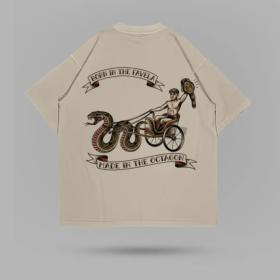 Charles Oliveira Snake Chariot Favela T-shirt – arka görünüm