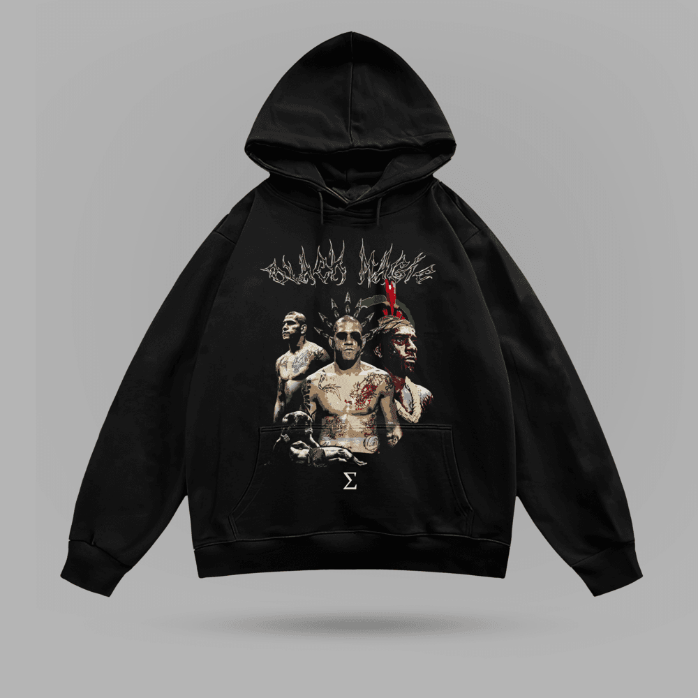 Alex Pereira Black Magic Oversize Hoodie – ön görünüm